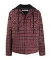 Off-white Check Hooded Jacket In Black