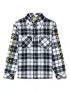 Off-white Diagonal Checked Flannel Shirt In Black
