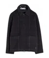 Off-white Check Pattern Coach Jacket In Black