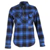Off-white Check-print Button-down Long Sleeve Shirt In Blue Cotton In Multi