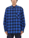 Off-white Oversized Check Pattern Paint Detail Overshirt