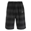 Off-white Check-print Shorts 'black Grey' In Gray