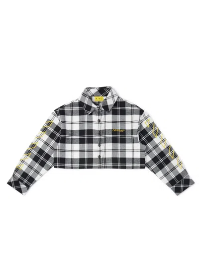 OFF-WHITE CHECKED CROPPED SHIRT