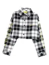 Off-white Checked Cropped Shirt In Multi