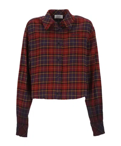 Off-white Checked Long-sleeved Shirt In Multi