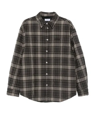 OFF-WHITE OFF-WHITE CHECKED BUTTON-UP SHIRT
