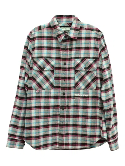 Pre-owned Off-white Checked Shirt In Blue