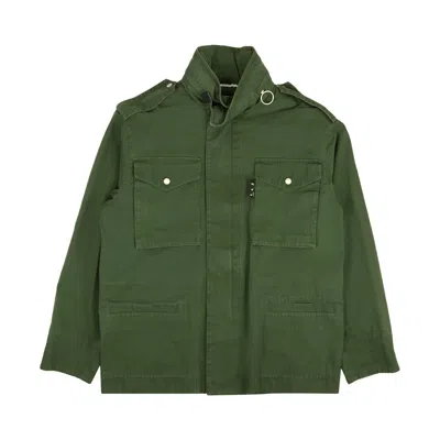 Pre-owned Off-white Checker Field Jacket 'kombu Green' | Men's Size S