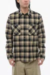 Off-white Checkered Flannel Shirt With Front Pockets In Schwarz