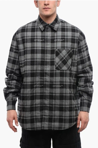 OFF-WHITE CHECKERED LINED FLANNEL OVERSHIRT
