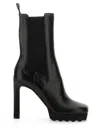 Off-white Calf Leather Sponge Heel Boots