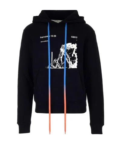 Off-white Chen Linong's Ruined Factory Printed Hooded Sweater In Black