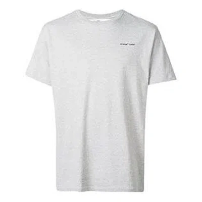 Off-white Chest Alphabet Logo Slim Fit Short Sleeve Gray