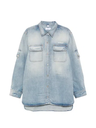 Off-white Chest-pocket Button-fastening Shirt In Blue