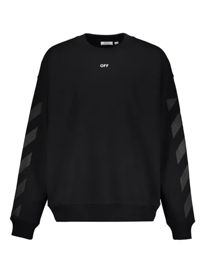 Off-white Cornely Printed French Cotton-terry Sweatshirt In Black