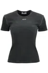 Off-white Off Stamp Rib Basic Tee Washed Grey Wh In Gray