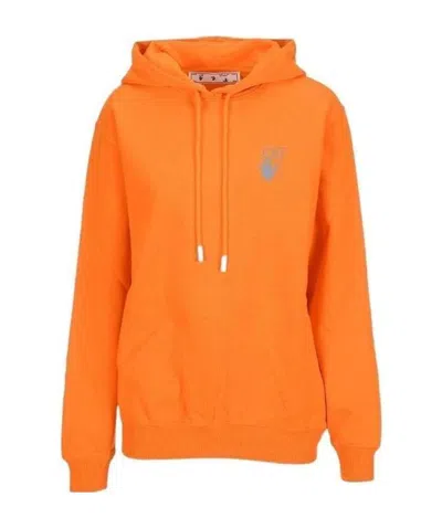 Off-white Chine Arrows Hoodie In Orange