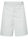 Off-white Chino Cotton Shorts In Blue