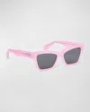Off-white Cincinnati Acetate Cat-eye Sunglasses In Pink