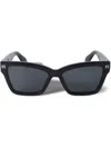 Off-white Cincinnati Rectangle-frame Sunglasses In Black