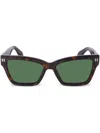 Off-white Cincinnati Rectangle-frame Sunglasses In Brown