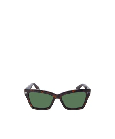 Off-white Cincinnati Rectangle-frame Sunglasses In Green