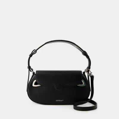 Off-white Clam Hobo Bag In Black