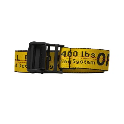 Pre-owned Off-white Classic Industrial Belt 'yellow/black' | Men's Size Onesize