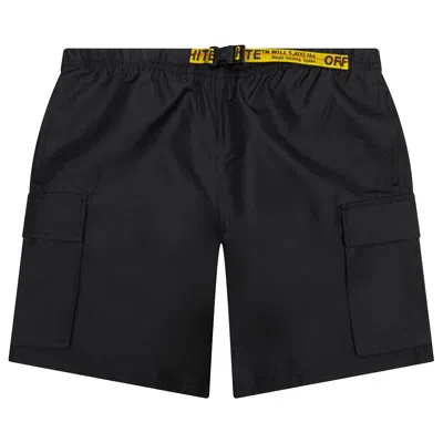 Pre-owned Off-white Classic Industrial Cargo Swimshorts 'black/yellow'