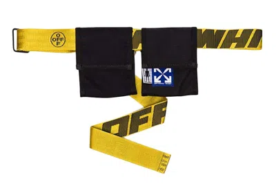 Pre-owned Off-white Classic Industrial Two Pocket Belt Bag Black/yellow