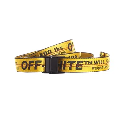 Pre-owned Off-white Classic Mini Industrial Belt 'yellow/black'