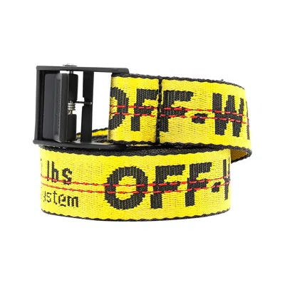 Pre-owned Off-white Classic Mini Industrial Belt 'yellow/black'