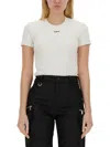 Off-white Off Stamp Ribbed T-shirt In Black