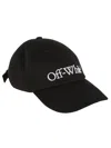 Off-white Bookish Embroidered Logo Cotton Drill Baseball Cap In Black