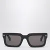 Off-white Clip-on Sunglasses 2 Black/green In Black