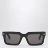 Off-white Clip-on Square Sunglasses In Black