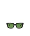 Off-white Virgil Square Frame Sunglasses In Black And Green