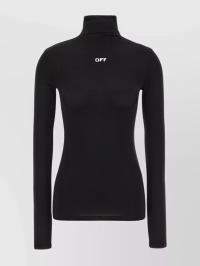 OFF-WHITE CLOSE FIT TURTLENECK KNIT SWEATER
