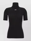 Off-white Close Fit Turtleneck Short Sleeve Knit