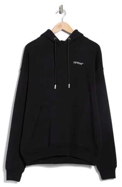 Off-white Vanish Arrow Printed French Cotton-terry Hoodie In Black