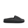 Off-white Arrows-embroidered Leather Slippers In Black