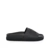 Off-white Arrows-embroidered Leather Slippers In Black