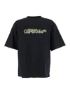 Off-white Cloudy Arrow Cotton Skate T-shirt In Black