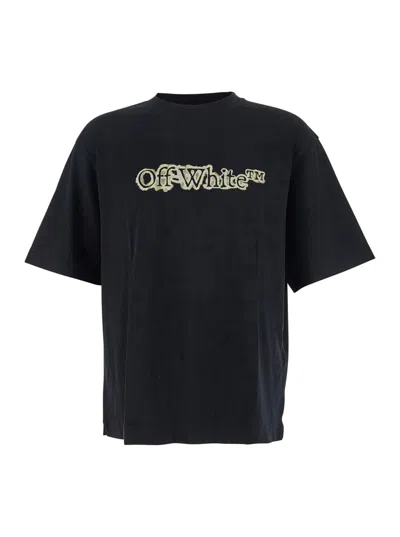 Off-white Arrow Design Graphic T-shirt In Black