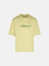Off-white Cloudy Arrow Skate Crewneck T-shirt In Yellow