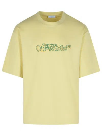 OFF-WHITE OFF-WHITE 'CLOUDY ARROW' IVORY COTTON T-SHIRT
