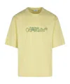 Off-white Cloudy Arrow Skate Crewneck T-shirt In Yellow