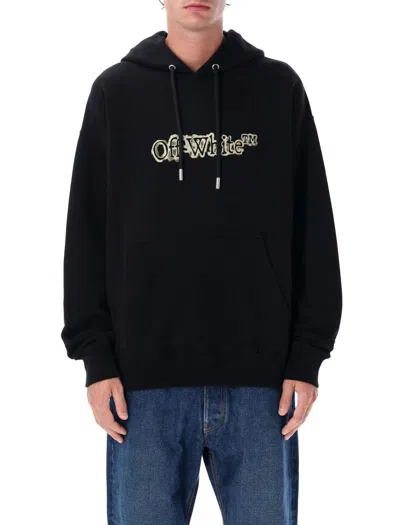 Off-white Hooded Skate Hoodie Ribbed Cuffs In Black