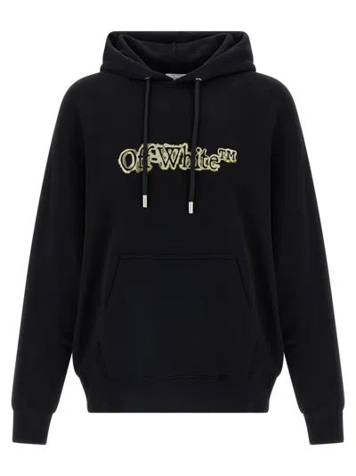 Off-white Black Skate Cloudy Arrow Hoodie In Animal Print