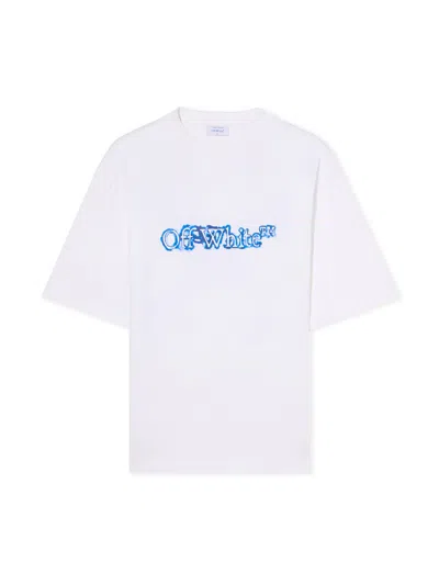 Off-white Cloudy Arrow Skate Cotton T-shirt In White